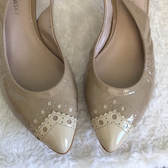 Two tone Kitten heels / Sling backs Wingtip - Picture 3 of 8